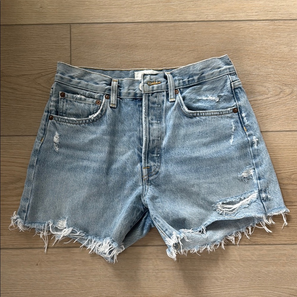 AGOLDE Parker Long Denim Shorts